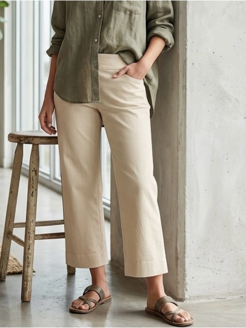 Vintage Teenflo by Maurice Tarica Cropped Cotton Pants - Size 6